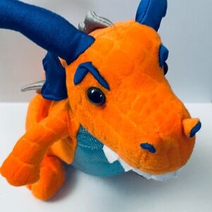 Orange and Blue Plush Dragon Toy